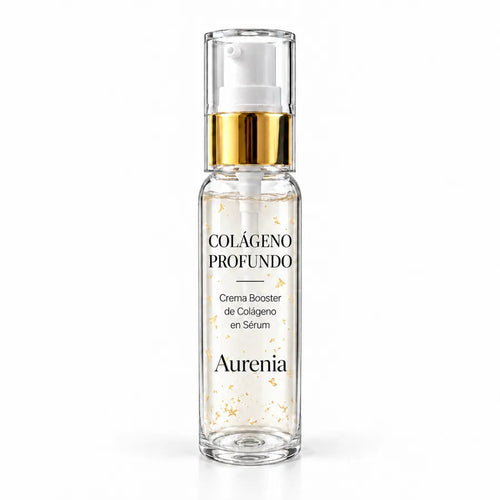 Frasco de Aurenia Colágeno Profundo, Serum 24K Gold Antienvejecimiento 60 ml