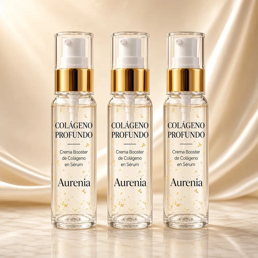 Tres frascos del sérum Aurenia Colágeno Profundo